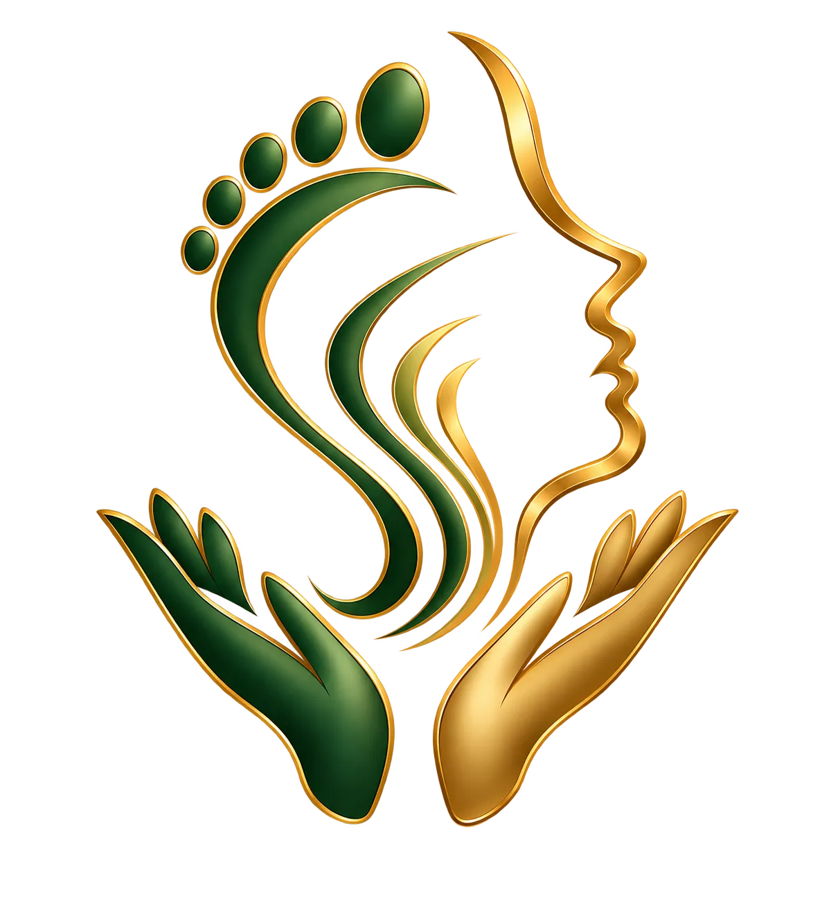 Logo de Stéphanie Papin : un pied, un visage et deux mains